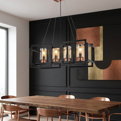Plafonnier chic luminaire pour salle à manger salon verre brillant