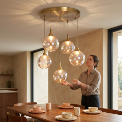 Lustre Lampe en métal Lampes Plafonniers Luminaire 55x80