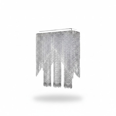 Lustre suspension brillant en chrome neuf lustre de salon