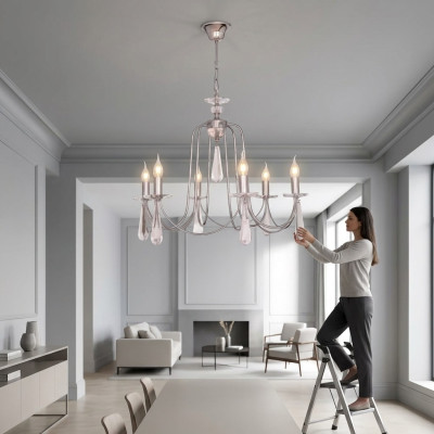 Lustre brillant nouvel espace intérieur pour le salon en cristal