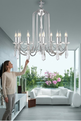 Lampe lumière suspendue Lustre lampe en cristal Plafonnier Lampes 75x100