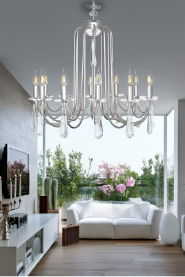 Lampe lumière suspendue Lustre lampe en cristal Plafonnier Lampes 75x100