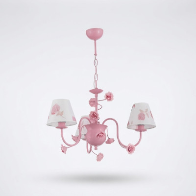Plafonnier rose au design moderne dans le salon Chambre nouvelle