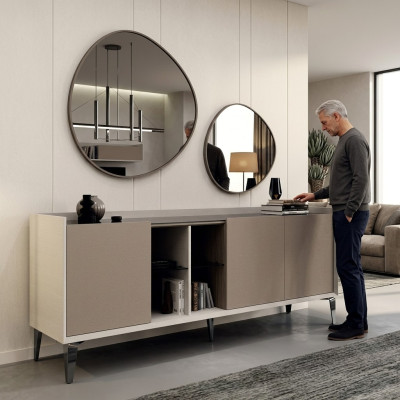Buffet dans le salon Mobilier moderne luxueux neuf Couleur gris Commode