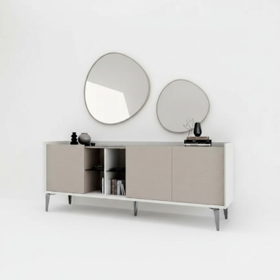 Buffet dans le salon Mobilier moderne luxueux neuf Couleur gris Commode