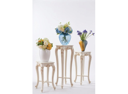 Stand de fleurs Style Classique R, étagère de luxe pour salon, colonne 3 pièces