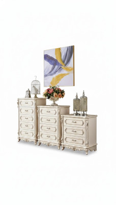 Ensemble de 2 luxueuses commodes dans le salon Meubles de salon classiques nouveaux