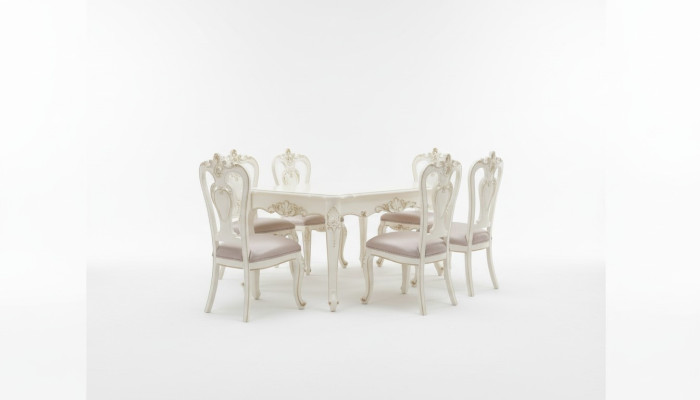 Ensemble de salle à manger table à manger luxueuse 6x chaises meubles classiques 7 pièces neuf