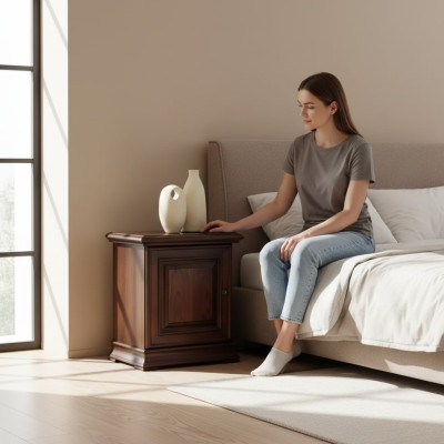 Table de chevet Design Tables d'appoint Chambre à coucher Bois Consoles de luxe neufs