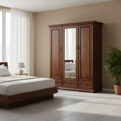 Garde-robe Chambre Armoire Garde-robe en bois de style antique Armoires baroques