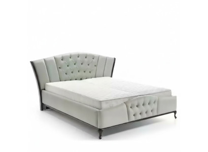 Conception de rembourrage de lit Lits doubles de luxe pour hôtel Mobilier en bois Chesterfield neuf