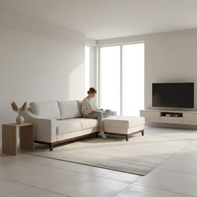 Sofas Canapé d'angle L Rembourrage de canapé Paysage de vie Conception Canapé d'angle Tissu Ensemble d'angle