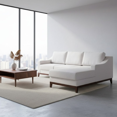 Sofas Canapé d'angle L Rembourrage de canapé Paysage de vie Conception Canapé d'angle Tissu Ensemble d'angle
