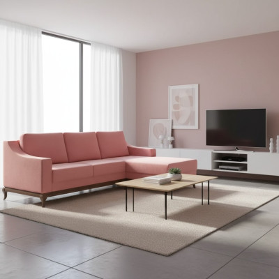Canapés Canapé en L Canapé Tissu Angle Sofa de salon Paysage vivant Canapé d'angle en textile