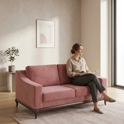 Canapé moderne 2 places Salon Design Mobilier Style Moderne Luxe rose nouveau