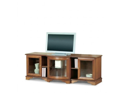Salle de séjour meuble TV télévision bas armoire mobilier bois meuble TV 177cm.