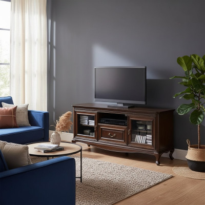 Meuble TV du salon, Meuble TV moderne, Armoire en bois massif, Mobilier