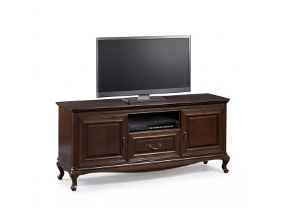 Meuble TV en bois massif Marron Armoire Meuble.