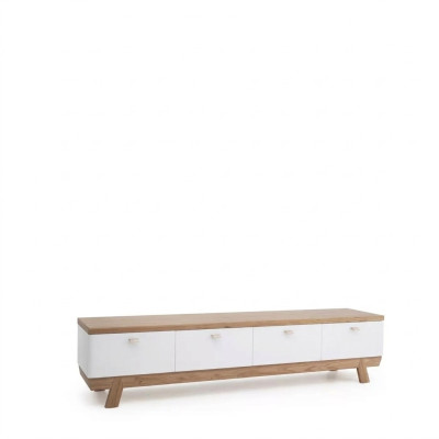 Meuble de télévision en bois pour le salon Support de télévision Blanc Armoire Mobilier Meuble de télévision