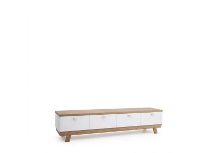 Meuble de télévision en bois pour le salon Support de télévision Blanc Armoire Mobilier Meuble de télévision