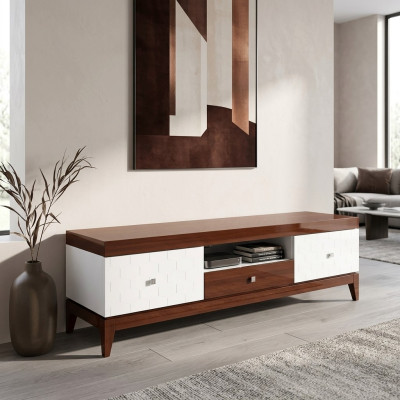 Meuble TV bas dans le salon Meuble TV de luxe en bois pour le salon Cabinet TV