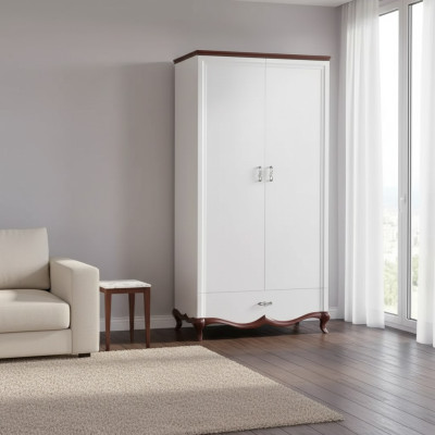 Armoire Armoires Vêtements Étagère Rangement Armoire en Bois Mobilier de Garde-robe