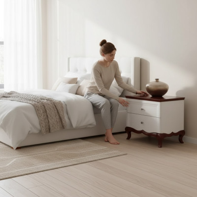 Table de chevet Tables d'appoint Bois neuf Mobilier de designer de luxe Chambre à coucher