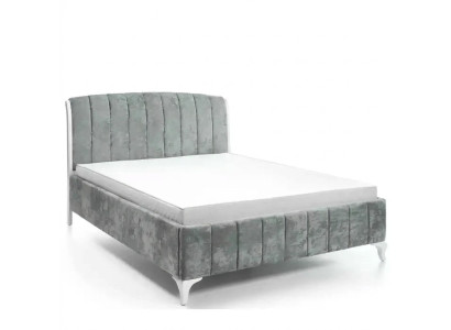 Lits de luxe Chambre grise Lit double Lit en bois Cadre de lit Lit