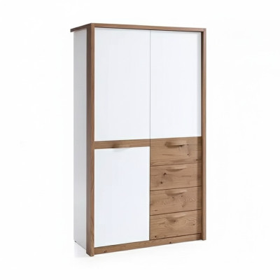 Armoire en bois massif Armoire Armoire blanche en bois Chambre meuble