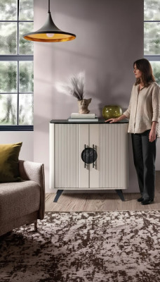 Luxueuses commodes Armoire de salle de séjour en bois Design Buffet Meuble Coiffeuse Buffet