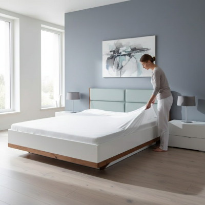 Lit Lit double design de luxe de style moderne Lits en bois de meubles de chambre