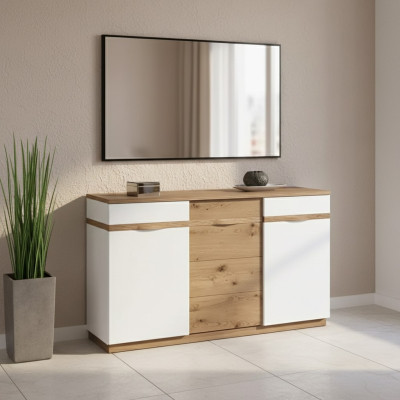 Commode avec 6 tiroirs bahut meuble de salon design