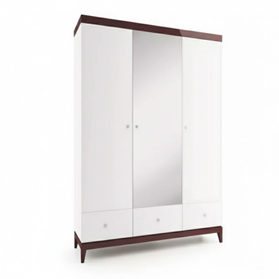 Armoire brillante de designer Armoires de chambre en bois de luxe blanc.