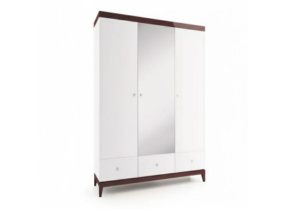 Armoire brillante de designer Armoires de chambre en bois de luxe blanc.