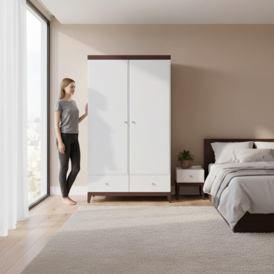 Armoire Armoire de chambre blanche Moderne en bois de luxe Armoires