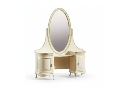 Coiffeuse Miroir Chambre de luxe beige Meubles Consoles Buffet Table