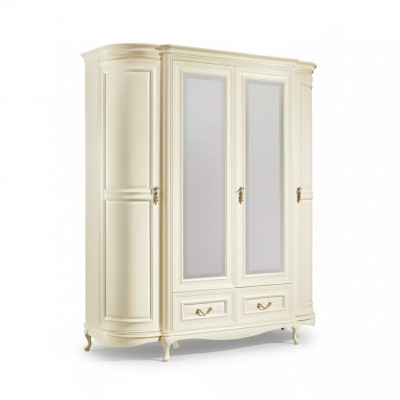Armoire de chambre en bois blanc de luxe Armoires de mobilier en bois