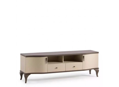 Salle de séjour Mobilier Unité murale Stand tv Étagère murale Bois beige Moderne Buffet