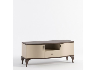 Meuble TV bas pour le salon beige en bois Style moderne buffet