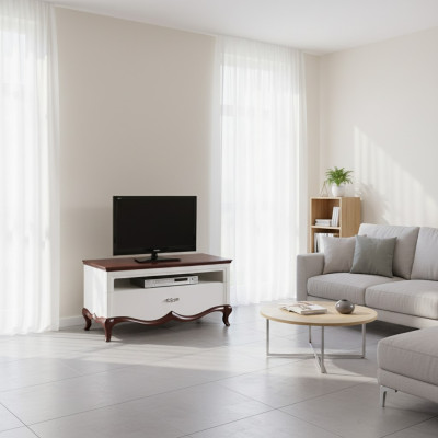 Meuble TV en bois moderne pour salon, support TV, meuble bas, bahut.