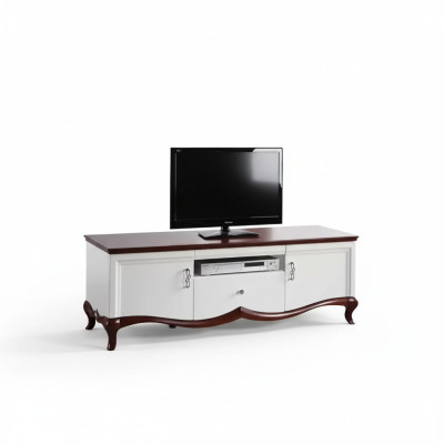 Meuble TV bas meuble TV en bois de luxe blanc salon armoire