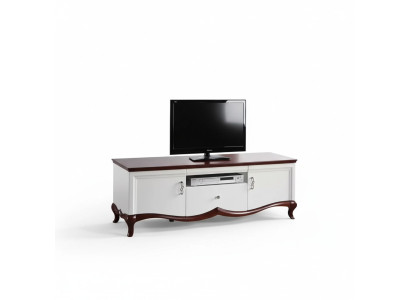 Meuble TV bas meuble TV en bois de luxe blanc salon armoire