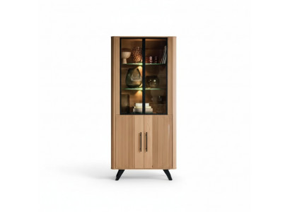 Vitrine Mobilier Salon Armoire beige Vitrine en verre Armoires neuves