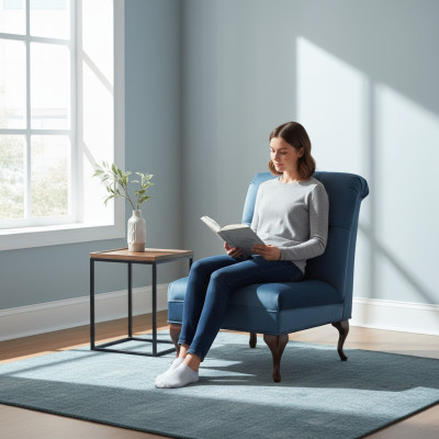 Fauteuil Canapé Design Siège d'angle Club Rembourrage Luxe Oreilles Siège Détente
