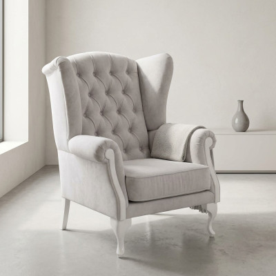 Fauteuil Siège Monoplace Design Blanc Rembourrage Salon Meubles Fauteuil TV
