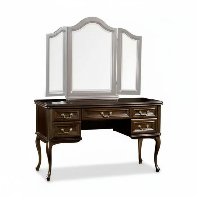 Coiffeuse avec miroir, console de luxe, commode de chambre, style baroque rococo
