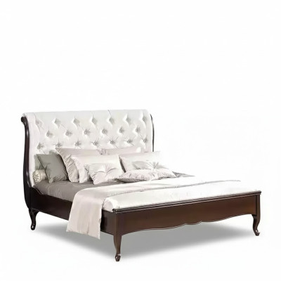 Conception de tissu de lit Lits doubles Cadre de lit Hôtel de luxe moderne Chambre de sommeil