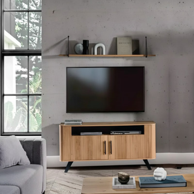 Meuble TV Lowboard Armoire de salon Meuble TV Buffet en bois Armoires de salon Bois
