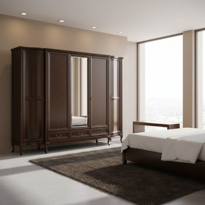 Garde-robe Chambre Armoire en bois Armoire Style Art déco Armoires baroques