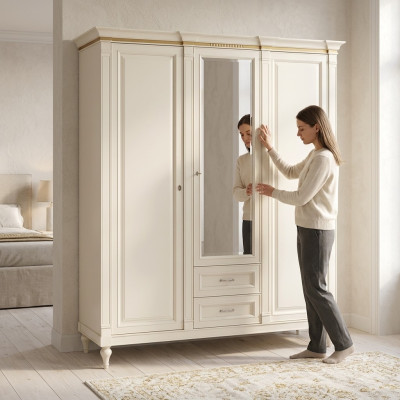 Armoire Armoire Armoire en bois de luxe Mobilier de luxe Conception de meubles Chambre à coucher